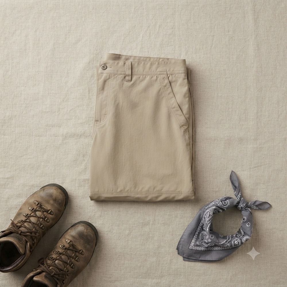 Columbia Convertible Pants Womens 8 Short Tan Omni-Shield Hiking Cargo Outdoor